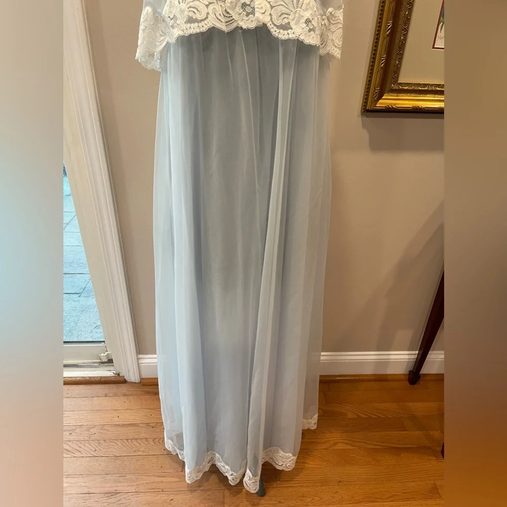 🆕Kayser baby blue peignoir‎ set-NWT/deadstock-size medium ladies VTG Rockabilly